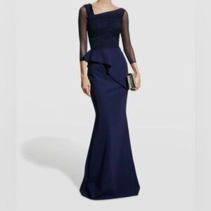 Chiara Boni Navy Blue Evening Dress